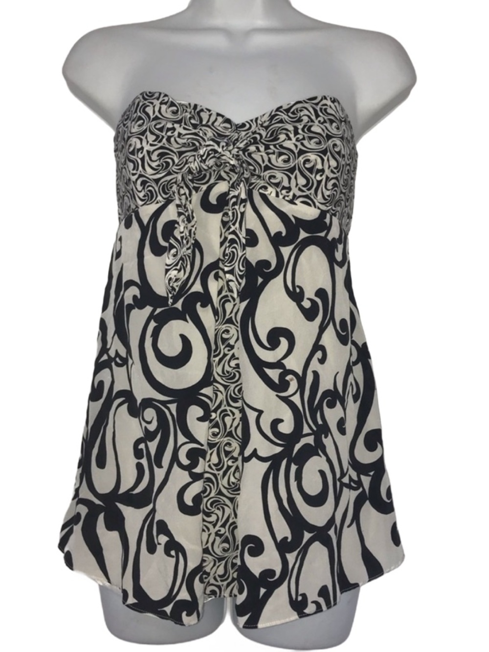 White House Black Market Silk Strapless Top 4*